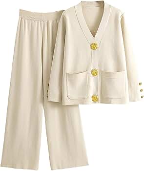 Amazon.com: HGps8w Women's Two Piece Outfits Knit Sweater