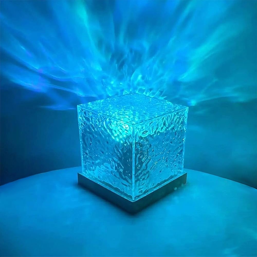 Światło projektora fal oceanicznych, 16 kolorów lampa dotykowa ze sterowaniem dotykowym, lampa 3D Cube Galaxy projektor światło do domowego biura baru restauracji