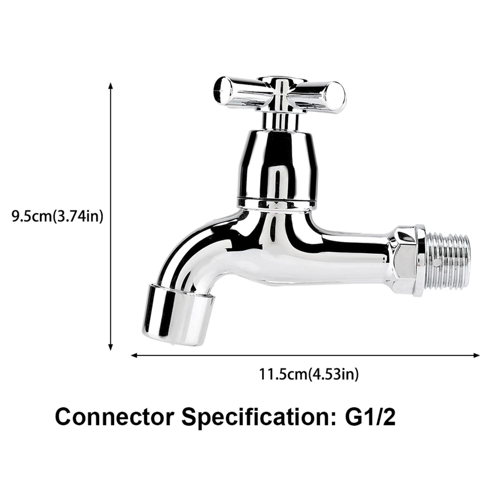 Washing Machine Faucet Single Cold Water Tap Washing Machine Faucet Sink ABS Plastic Basin Water Tap for Laundry — view 3