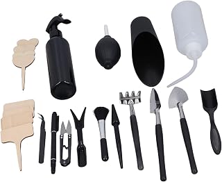Tnfeeon Tool Sets Transplanting for Bonsai Plant Indoor Care Stainless Steel Heads Repotting Kit with Spray Bottle Mats Gardening Tool Tools Set Garden 23pcs Miniature