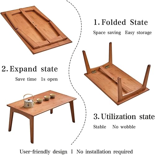 Miniatura 5 de Mesa de té baja de estilo japonés, mesa de centro de madera con corredor azul y blanco, mesa de piso tradicional
