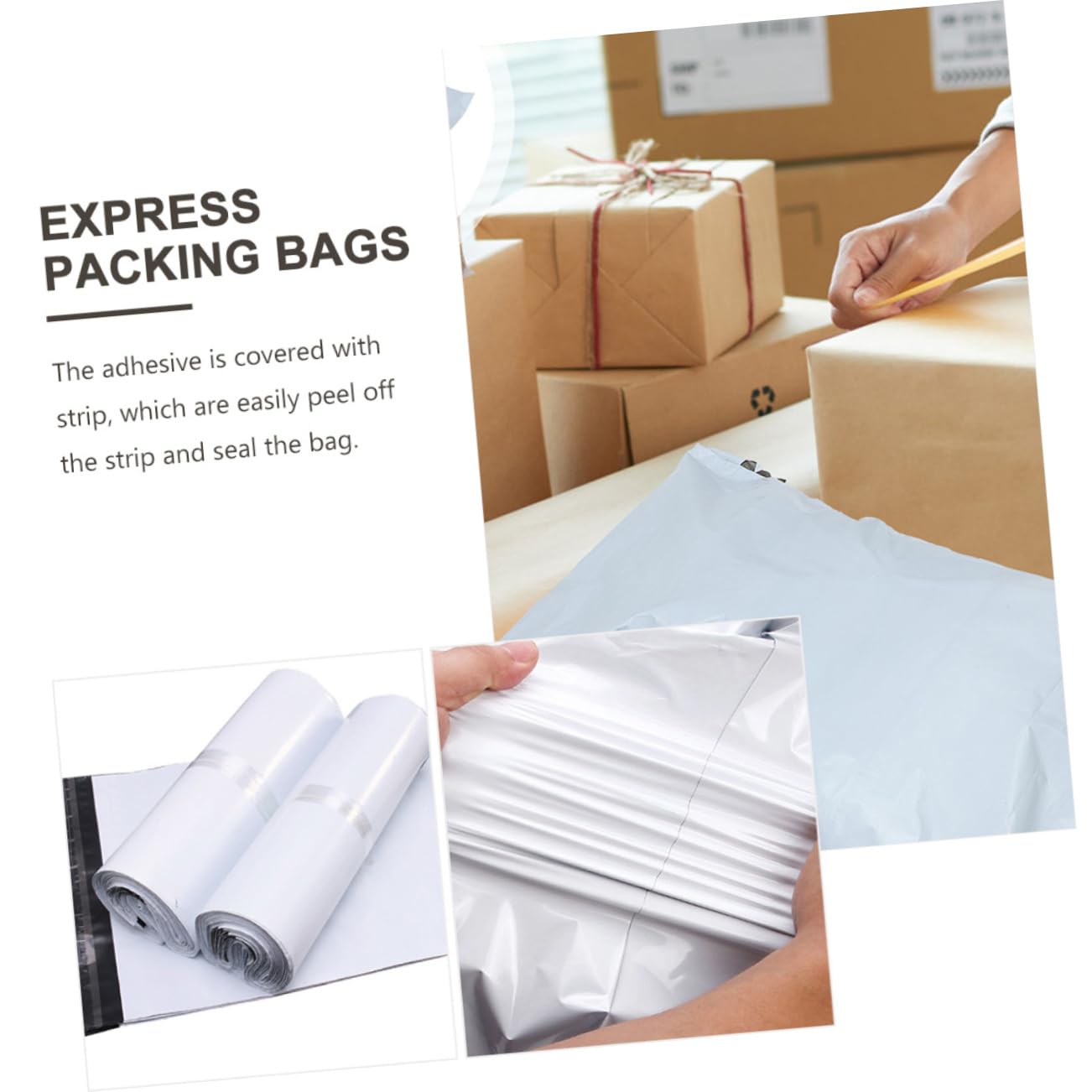 NUOBESTY Postaux À Déchirer 100 Pièces D'emballage Pour Vêtements De Courrier Auto-scellants D'expédition