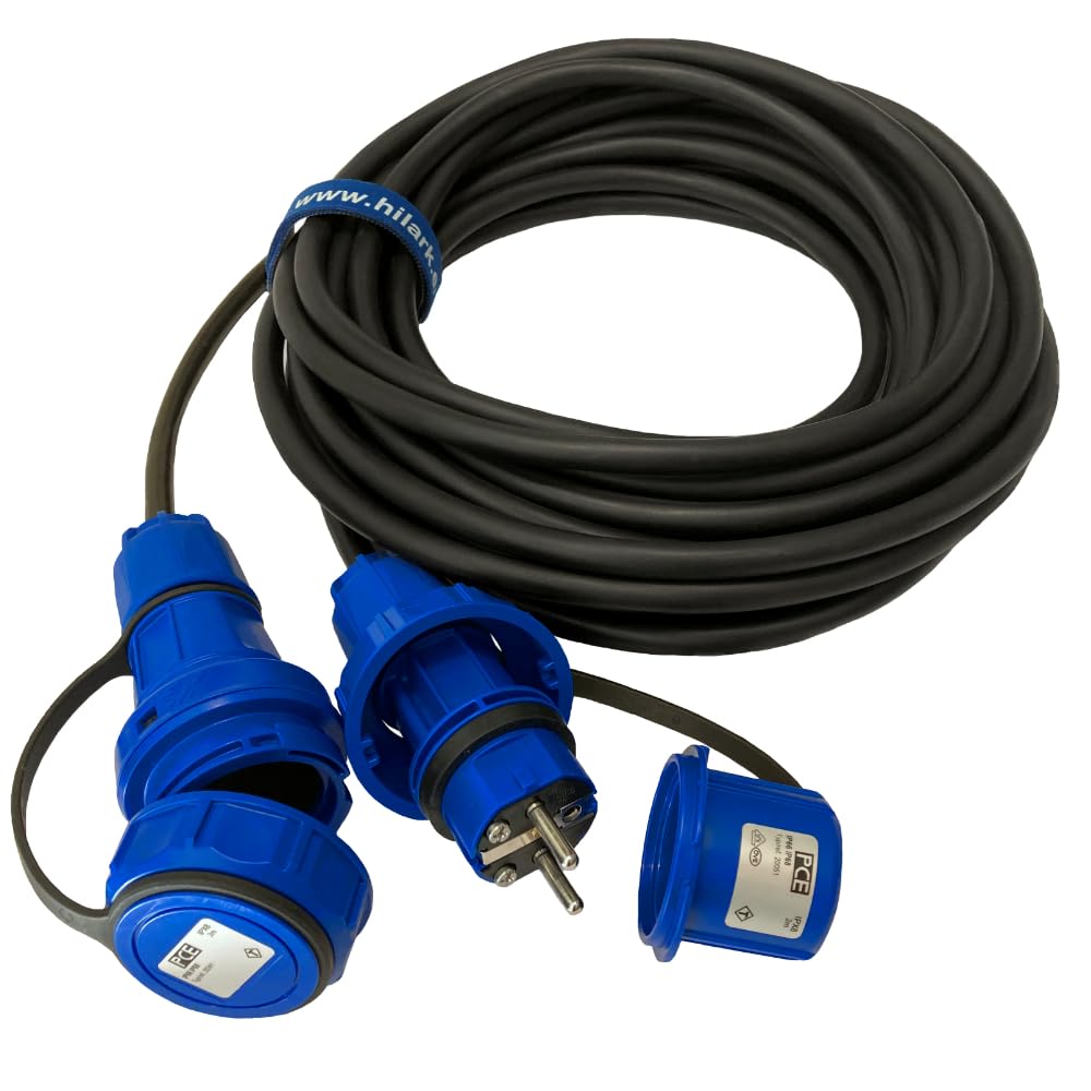 Hilark Cable Tech Unterwasser-Gummiverlängerungskabel H07RN-F 3x2,5 1m