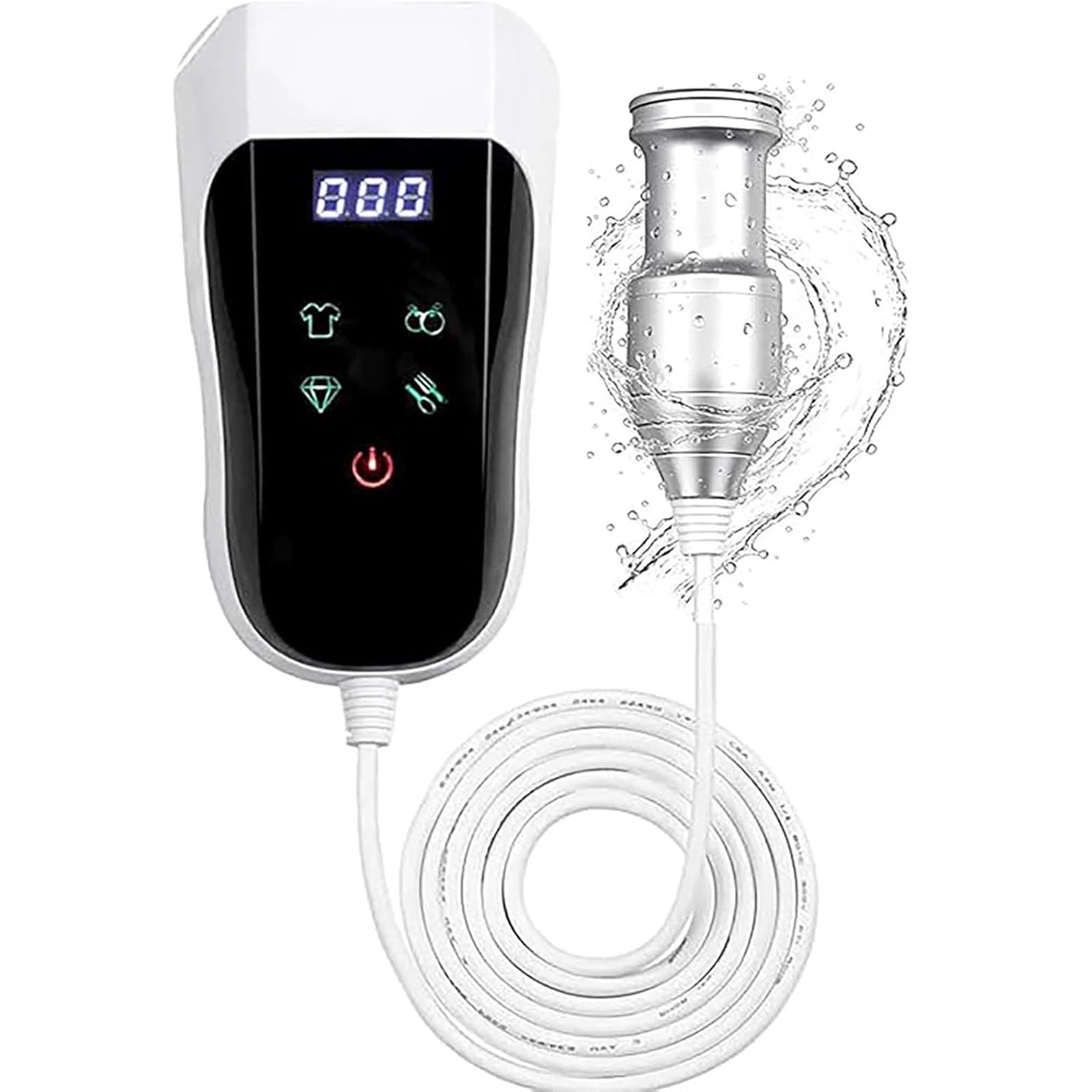 Limpiador Ultrasónico Portátil Para El Hogar, Mini Máquina De Limpieza Ultrasónica Sumergible, Frecuencia De 40 Khz, Pantalla Táctil Cnc Completa, Temporizador De Ciclo De Cuatro Etapas, Para