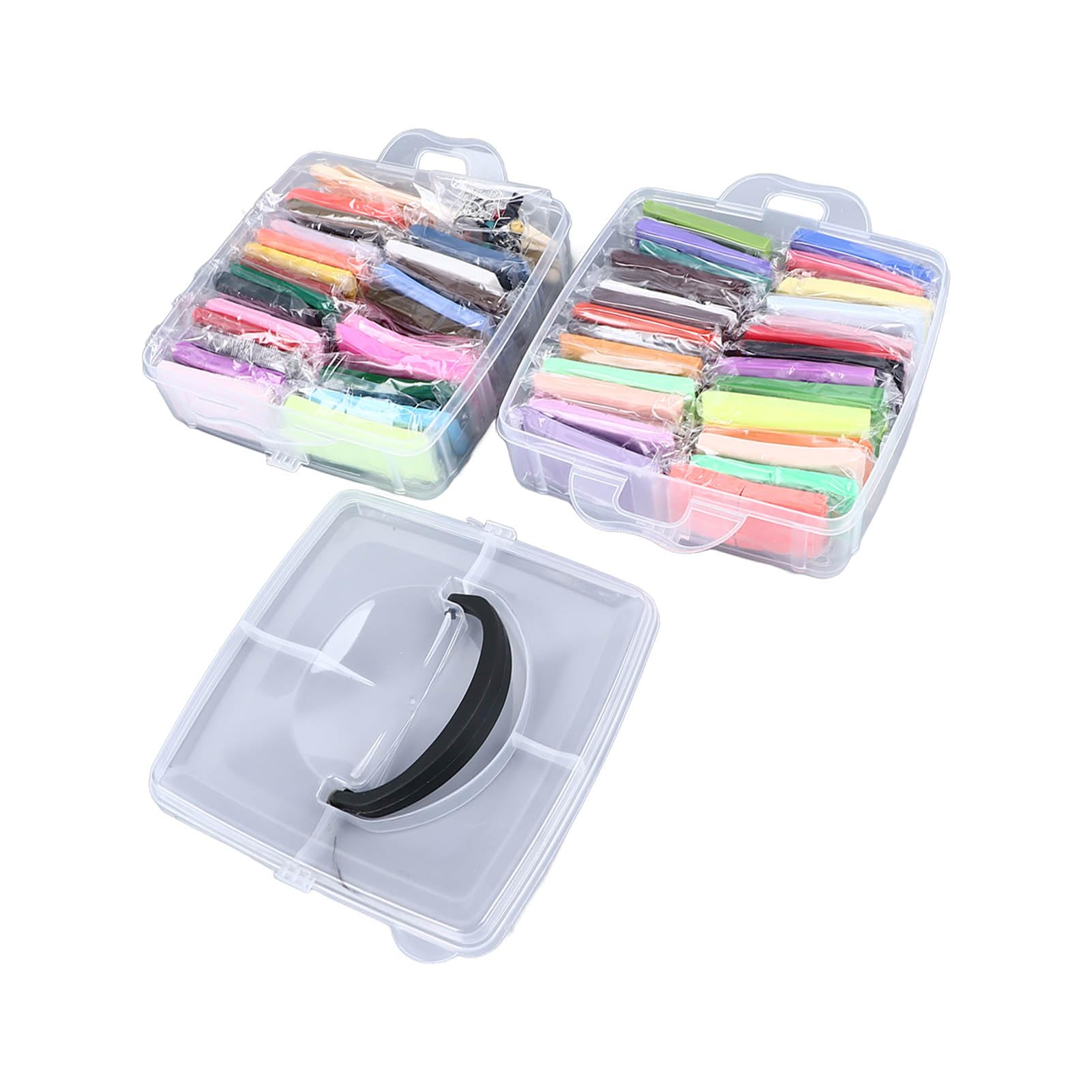 Generic Set di Argilla da Modellare da 50 Colori Morbida, Facile da Modellare per Bambini di età Superiore a 3 Anni Argilla Non Tossica Essiccata All'aria