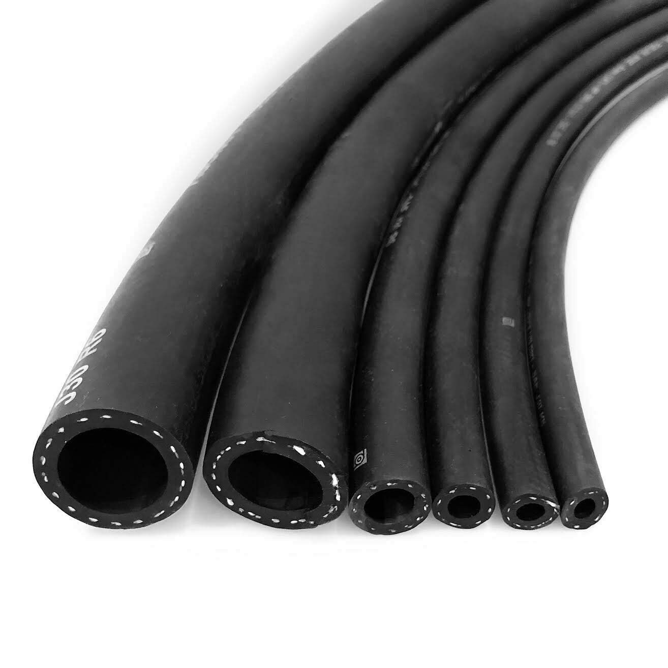 8mm ID Internal Diameter Rubber Braided Rubber Fuel Hose for Unleaded Petrol/Diesel Oil, Line Pipe (5 Metres)