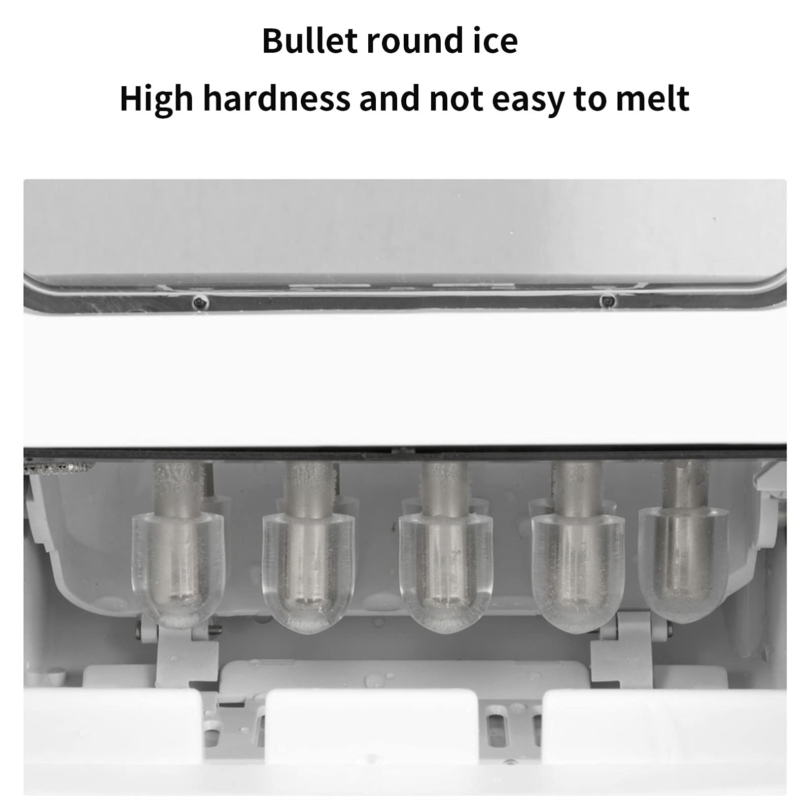Portable Ice Maker Machine for Countertop, Ice Cubes Ready in 6 Mins Make 26 Lbs Ice in 24 Hrs Ice Cube Maker Machine for Home with Ice Scoop and Basket LED Display Quick