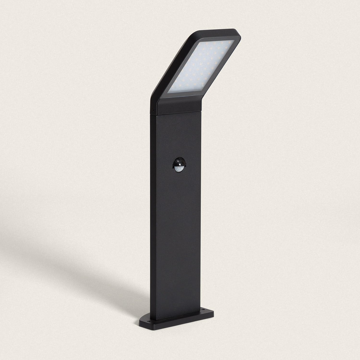 LEDKIA Baliza Exterior LED 9.5W Superficie Pie 50cm Aluminio con Detector d