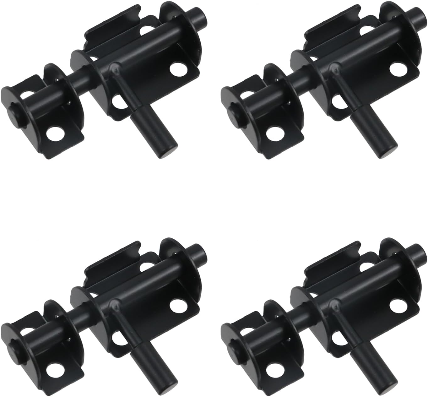 MY MIRONEY 4 PCS Black Door Latch Bolts Gate Latches Barrel Bolt Sliding Door Locks Hardware Slide Lock for Door