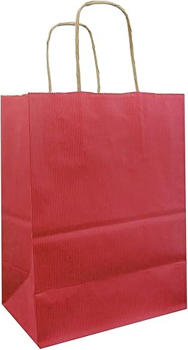 Miniatura 2 de Jillson Roberts 12 bolsas de regalo de papel kraft medianas, rojoverdeplateado metálicodorado