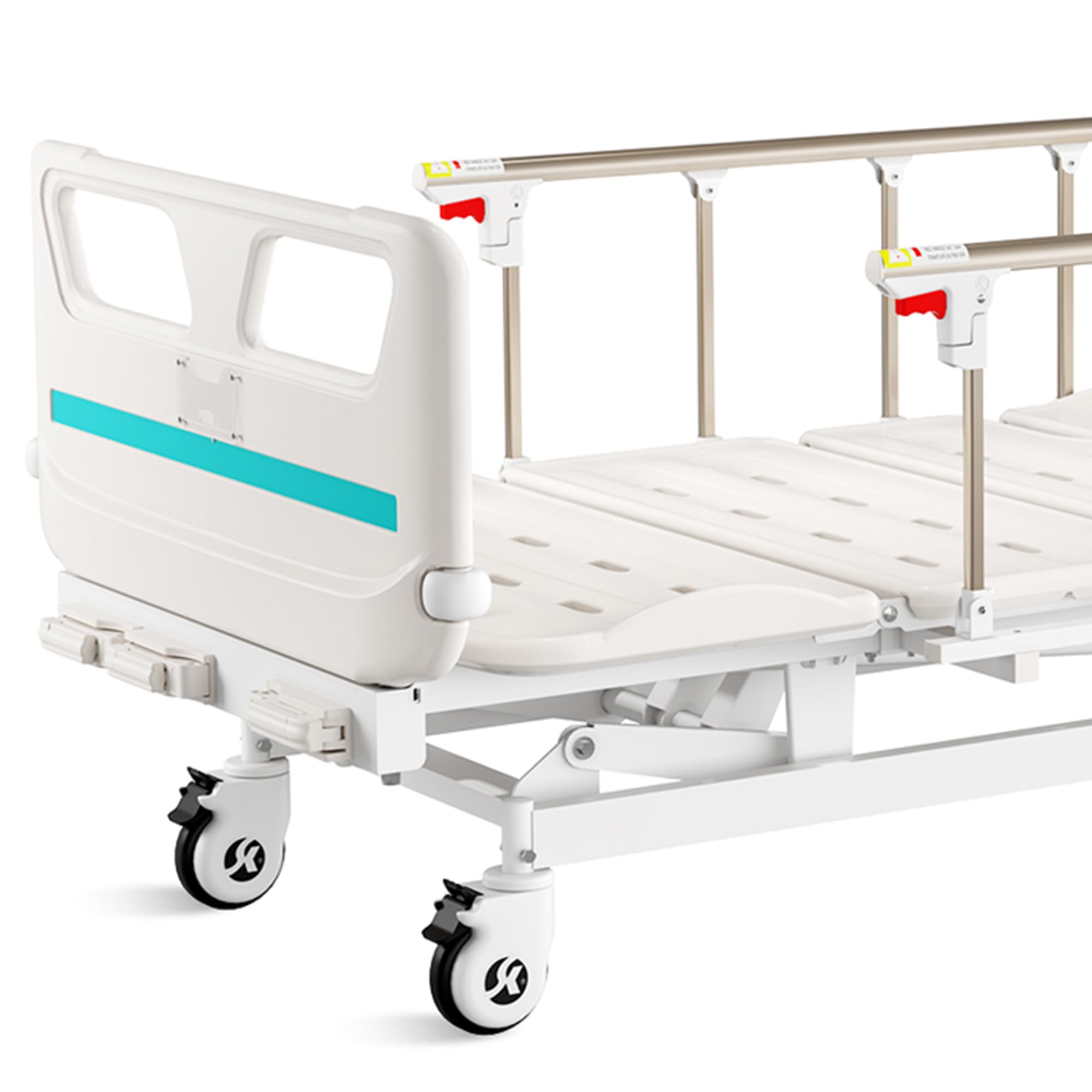GIMA 44742 Letto a 4 Sezioni ad Altezza Variabile con 3 Manovelle e con Ruote