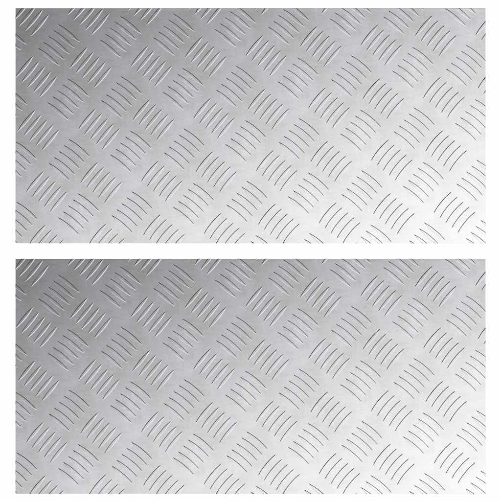 Peldaños de aluminio de 80x40 cm para escaleras exteriores con estrías antideslizantes