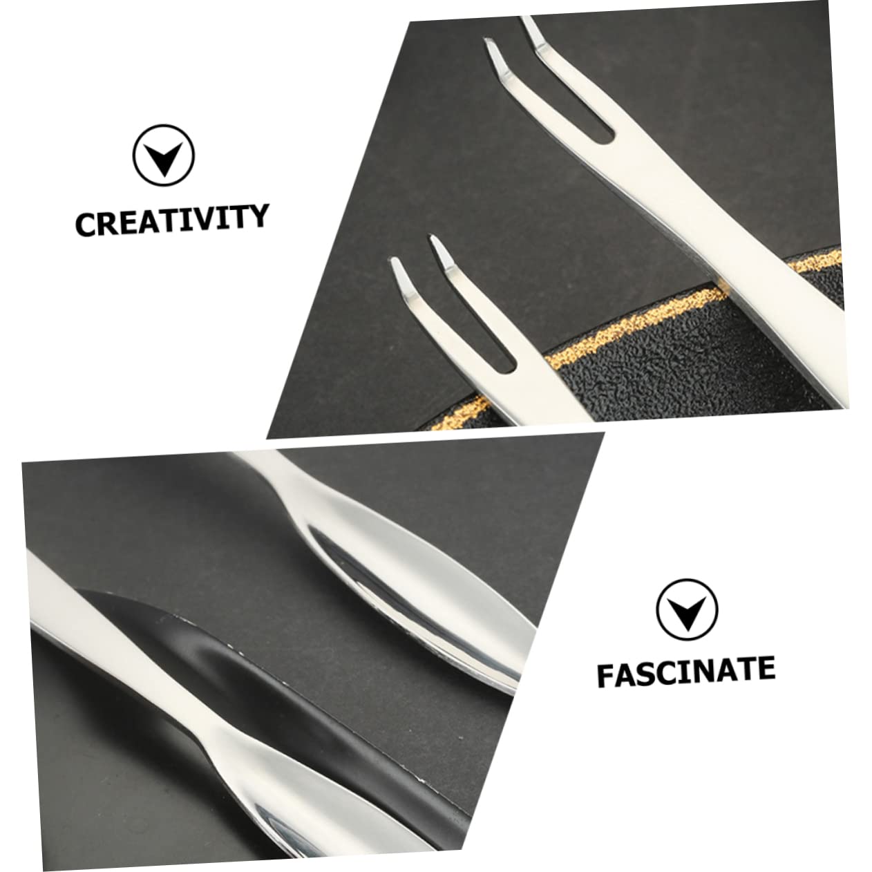 BRIGHTFUFU Crab Eating Tools Set 2pcs Stainless Steel Forks Picks Seafood Utensils