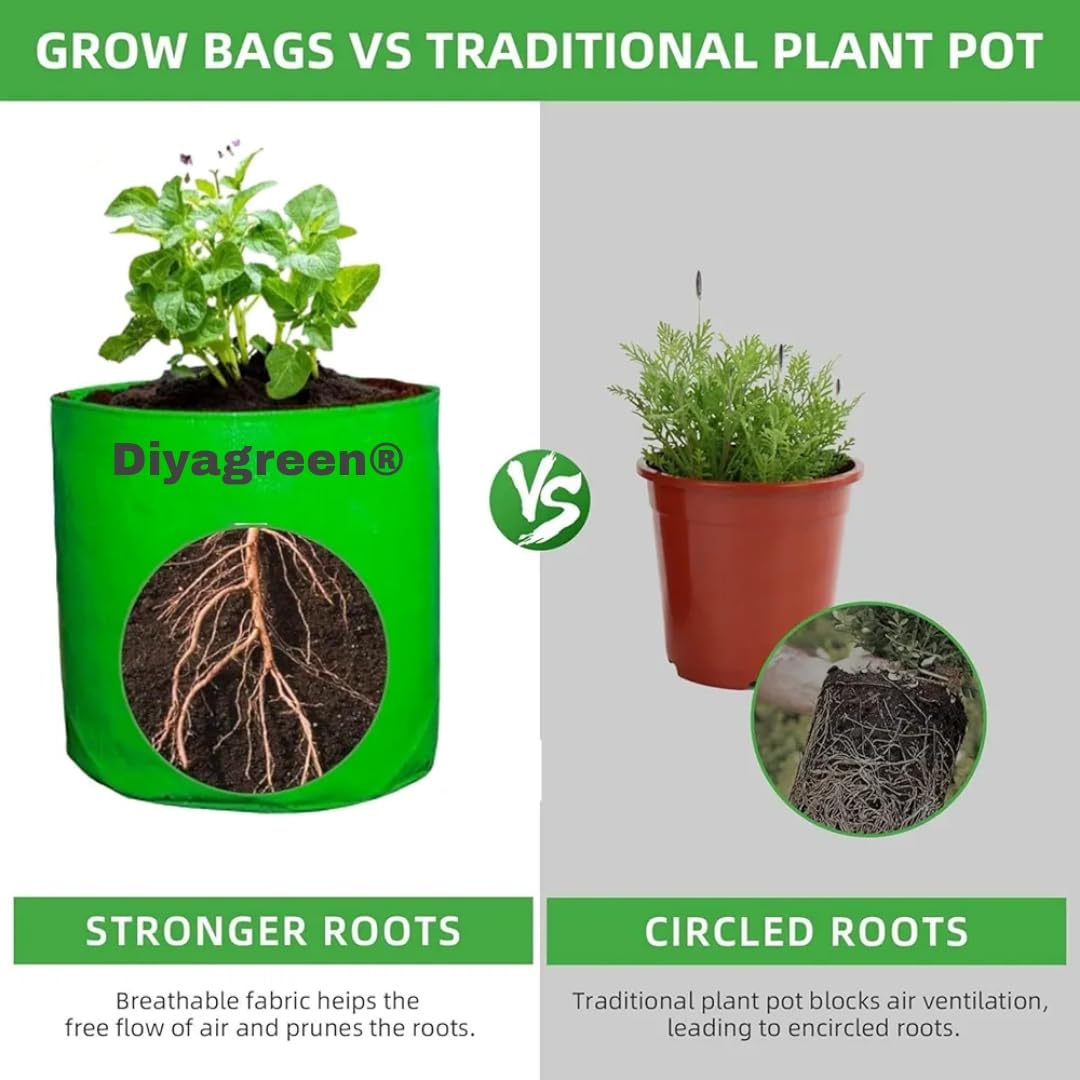 Grow Bags for Vegetables & Flowers - DIYAGREEN -7