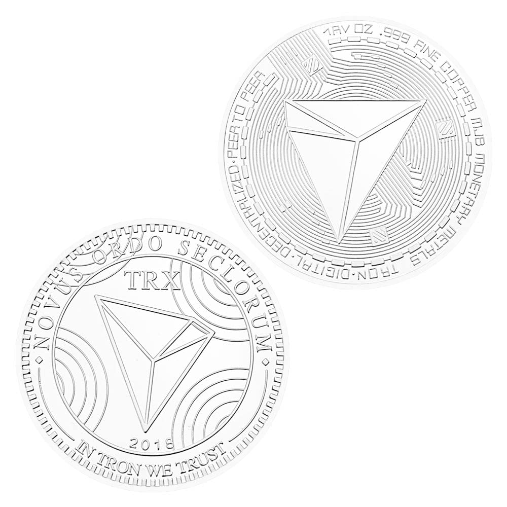 TRX Crypto Coin Physical Cryptocurrency Gold Plated Commemorative Coins  Non-currency Souvenirs and Gifts Collections : Amazon.ae: Toys