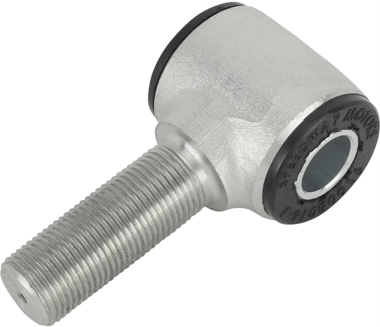 Speedway Motors Forged 4 Bar Rod End with 3/4-16 Left Hand Thread Zinc Plated Steel Construction Polyurethane Bushing 5/8 Inch Sleeve for Universal Suspension Link Applications
