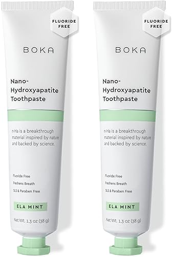Boka Pasta de dientes sin flúor, nanohidroxiapatita, remineralizante, dientes sensibles, blanqueamiento, cuidado bucal recomendado por dentistas