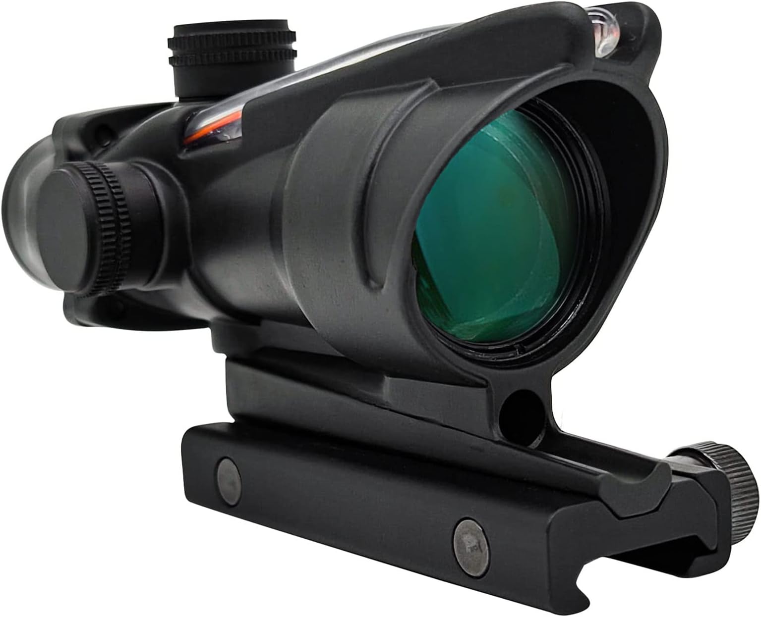 Rifle Style 4x32 Rifle Scope - Red/Green 𝐅𝐢𝐛𝐞𝐫 𝐎𝐩𝐭𝐢𝐜 𝐒𝐜𝐨𝐩𝐞 Glass Etched Real Fiber Optical Scope- Ideal for Airsoft, Scope for 223 or 556