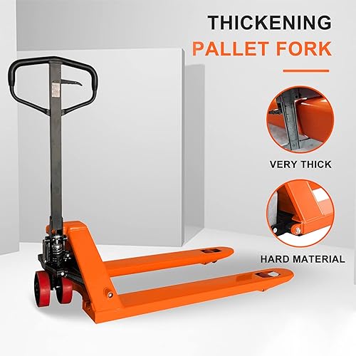 Miniatura 9 de Tory Carrier Manual Pallet Jack 5500lbs Capacidad, Pallet Truck de mano 48" L × 21" W Tamaño de la horquilla