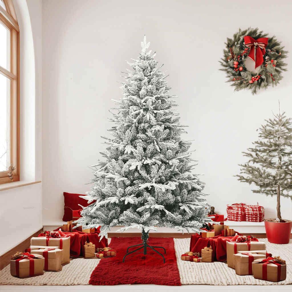 Albero di Natale artificiale verde 180 cm in PVC e PE con supporto in acciaio, un albero di Natale verde realistico per la tua decorazione