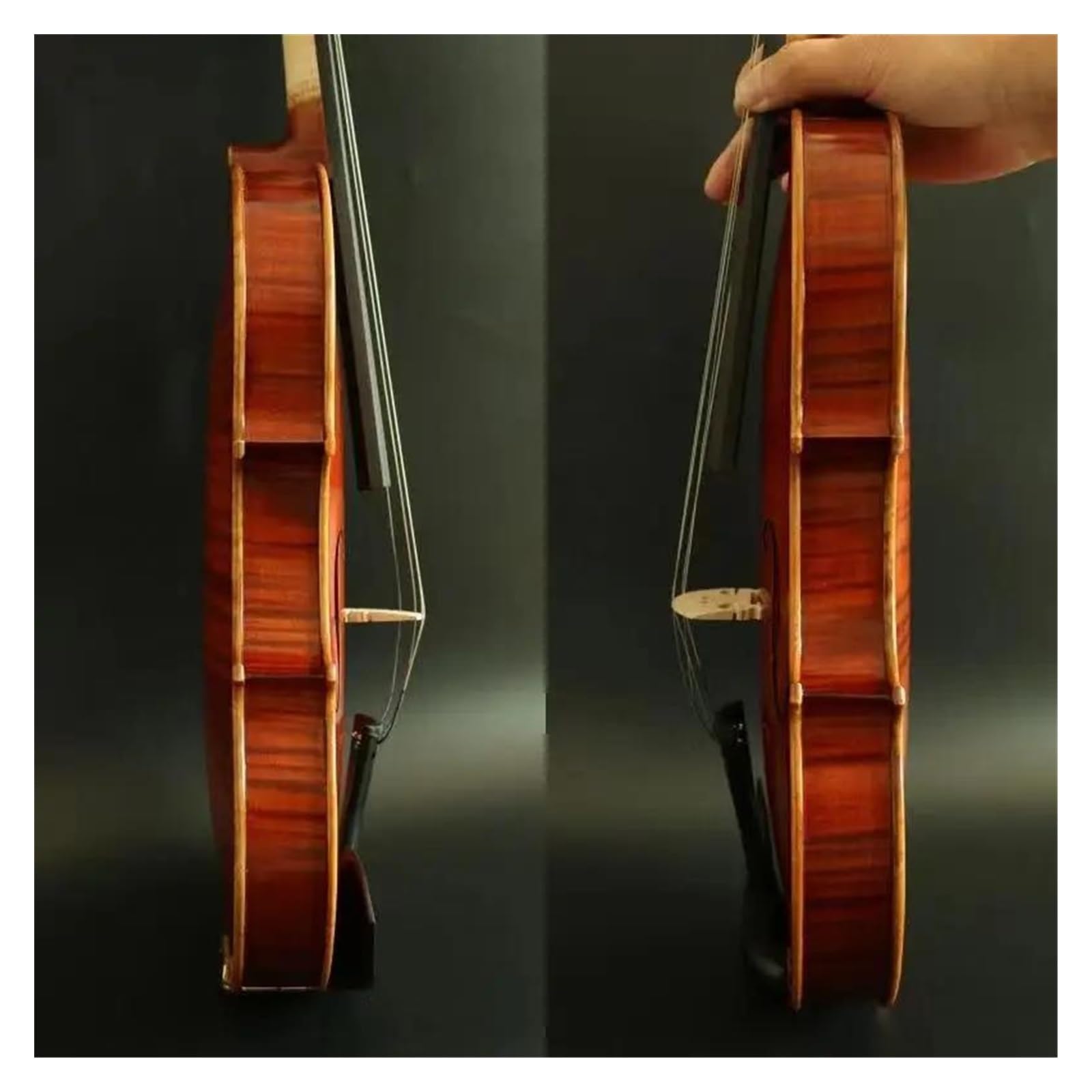 violino Piccolo Violino 4/4 Vintage Vernice Rosso Arancio Strumento Professionale Con Custodia Archetto