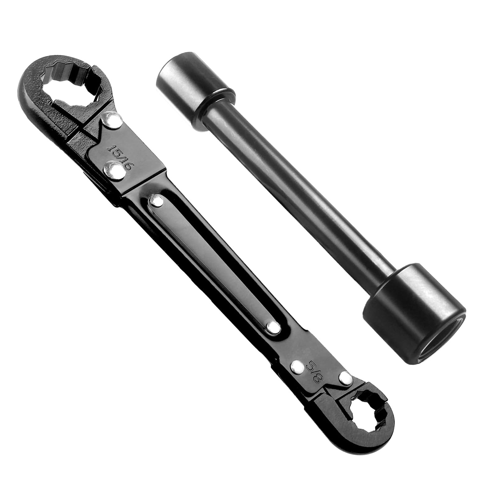 Sxhlseller Herramientas de Plomería-Kit de Llave de Tope de ángulo, Kit de Llave de Doble KwikTite, Herramientas de Llave de Fontanero Profesional para una Fácil Instalación de Tuerca de