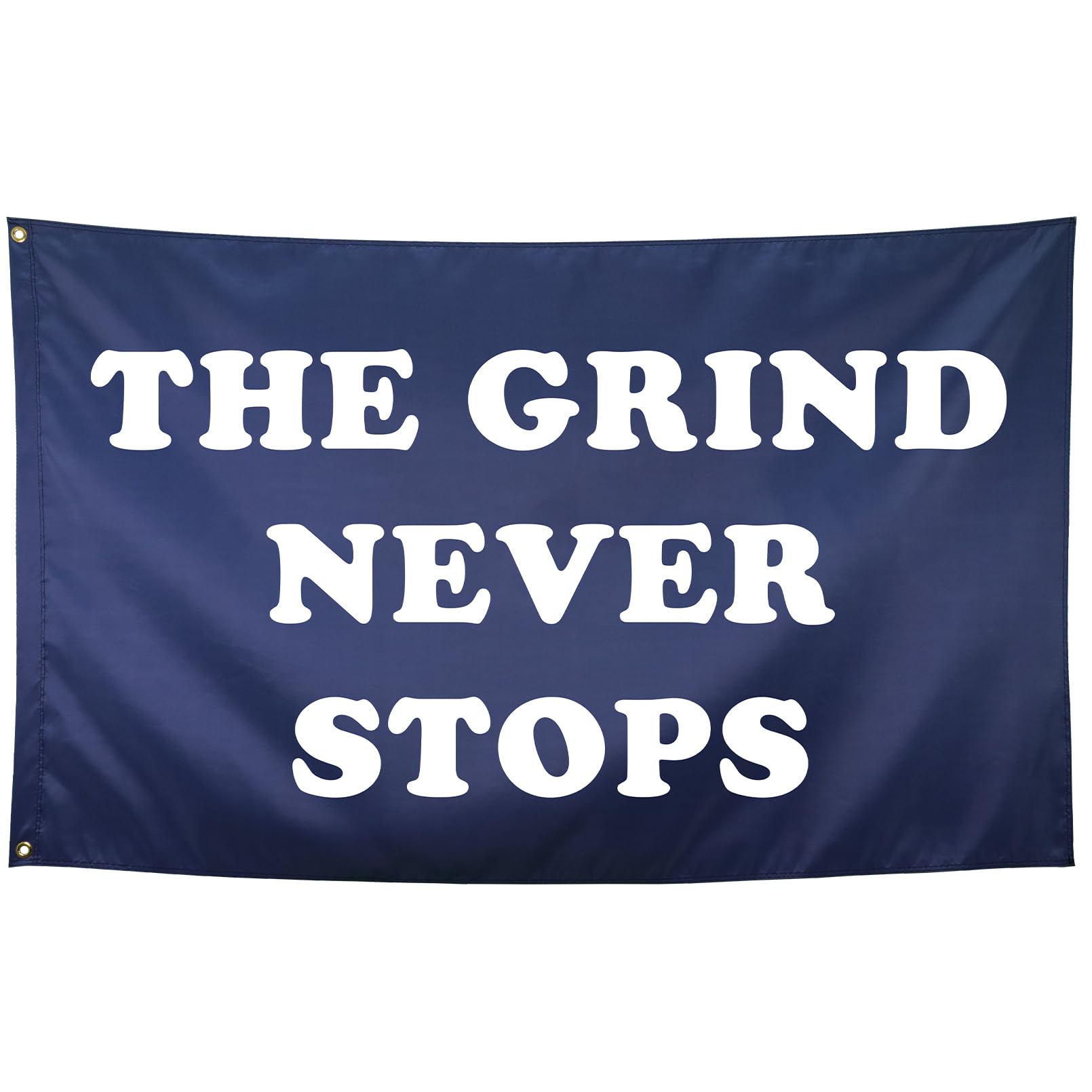 Seekamit The Grind Never Stops Flag Cool Funny Flags for College Dorm Room Guys Girls Wall Inspirational Motivational Meme Flags Banner 3x5 Ft Bedroom Man Cave Indoor Outdoor Garden Decor