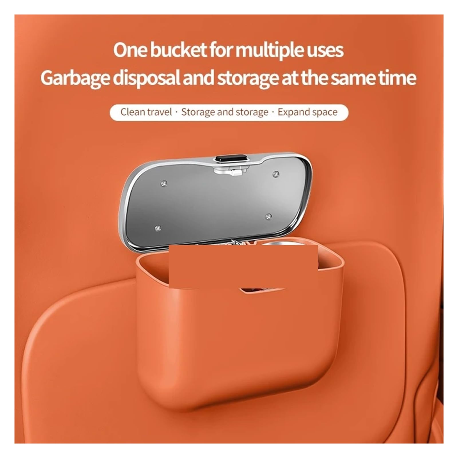 Auto Mülleimer Auto-Mülleimer Mit Deckelknopf Hängender Aufbewahrungsbehälter Für Den Nass- Und Trockengebrauch Für Mini-Organizer-Box Mini Autos Mülleimers(A Purple 1 piece)