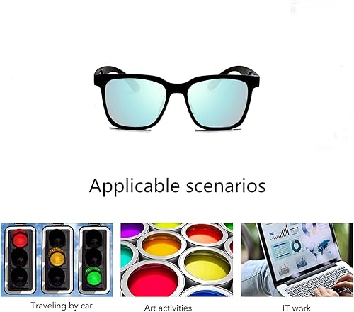 Miniatura 5 de Belsuny Lentes daltónicos con múltiples capas y lentes azules rojasverdes, adecuadas para uso en interiores y exteriores (ES038)