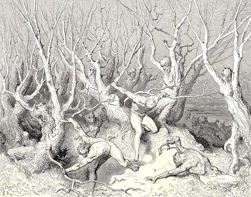 Tableau l'Enfer Gustave Doré toile tendue de haute qualite poster deco 60x90cm