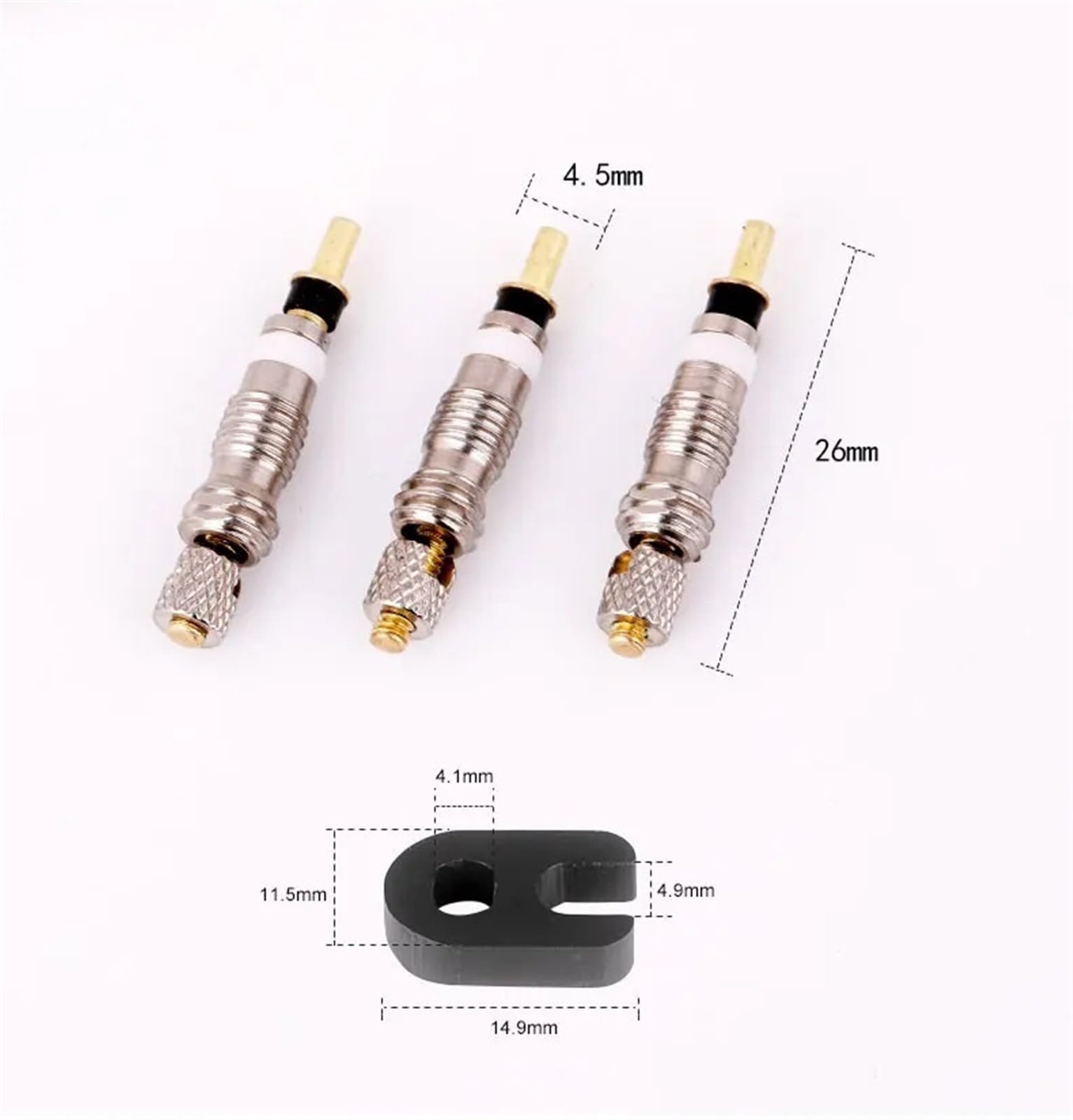 Ensemble de noyaux de Valve 2X Kit de réparation de noyaux d'entretien de vélo(15pcs)