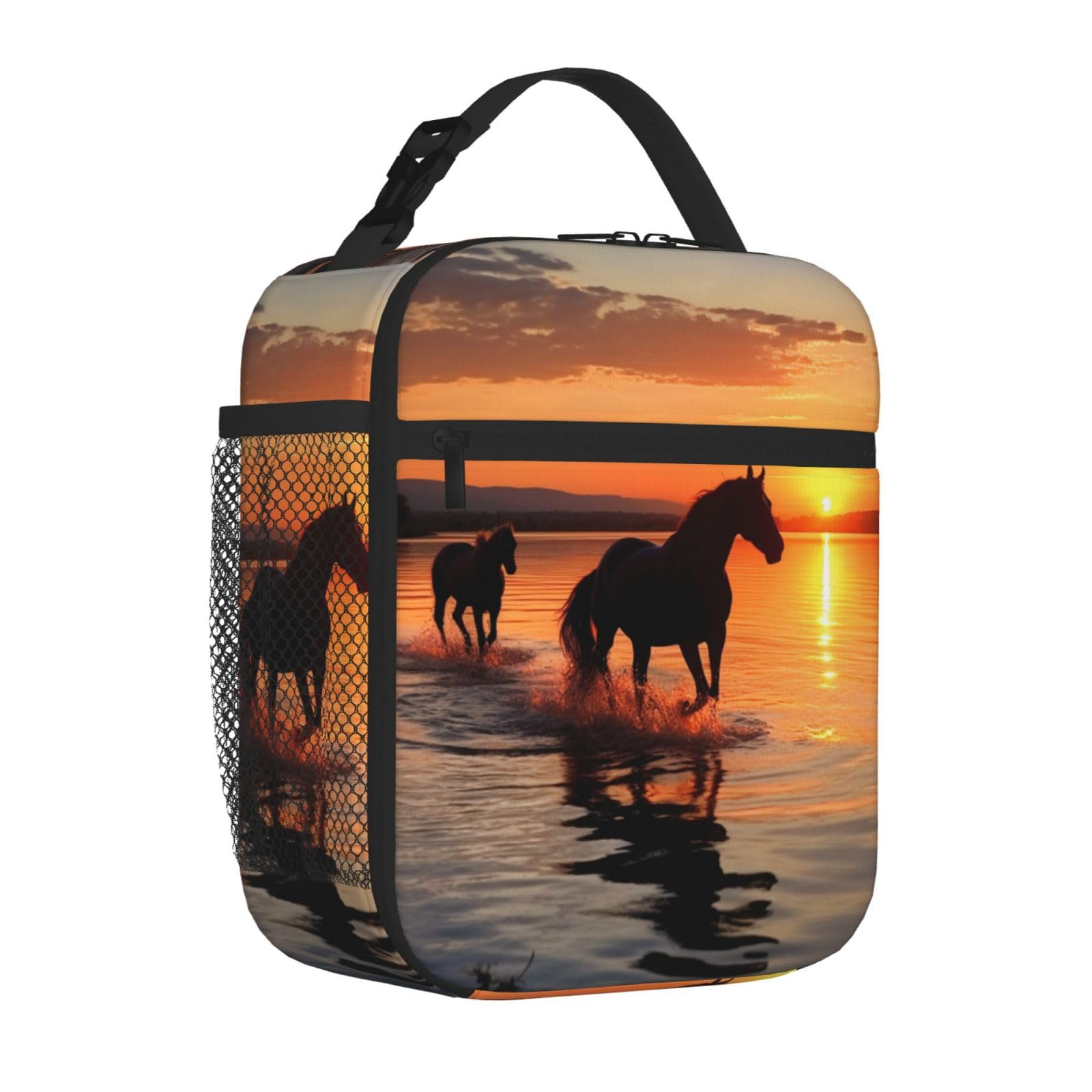 Palm Tree Tramonto Stampa Lunch Box Per Le Donne Uomini Borsa Pranzo