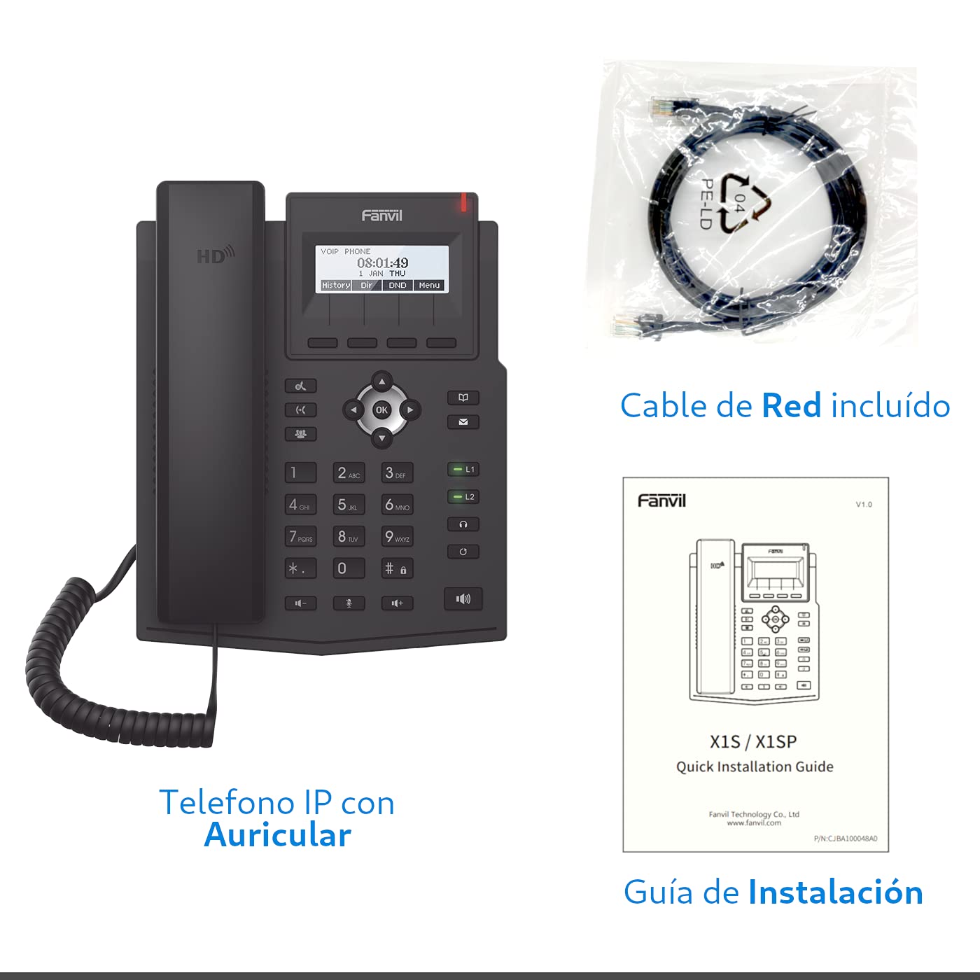 Fanvil X1SP IP Telefono SIP PoE (senza alimentatore)