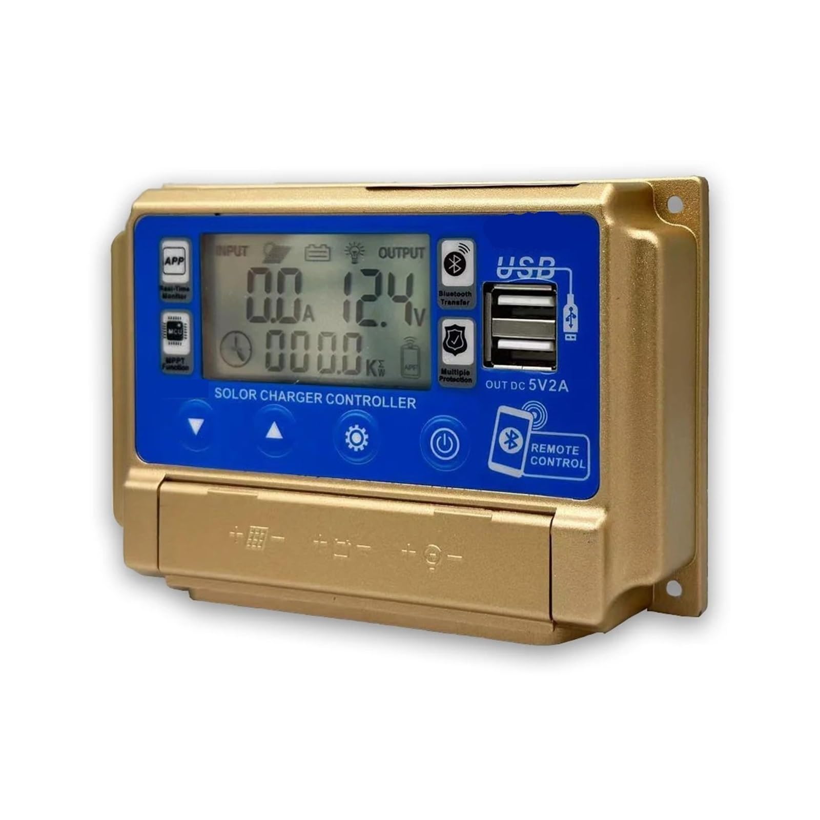Régulateur MPPT 30A contrôleur de charge solaire 12V 24V pour batterie camping-car avec écran LCD