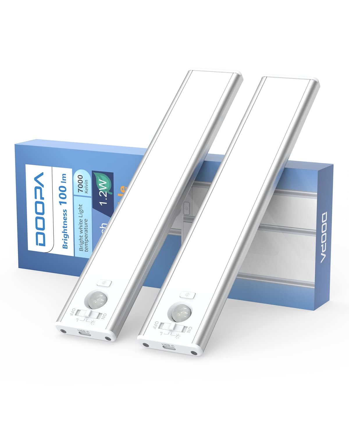 Under Cabinet Lighting,2pack 8inch 31LED Motion Sensor Light Indoor,USB Rechargeable Under Cabinet Lights,Stick-On Magnetic Closet Lights,4 Modes led Lights for Room Kitchen Wardrobe Counter