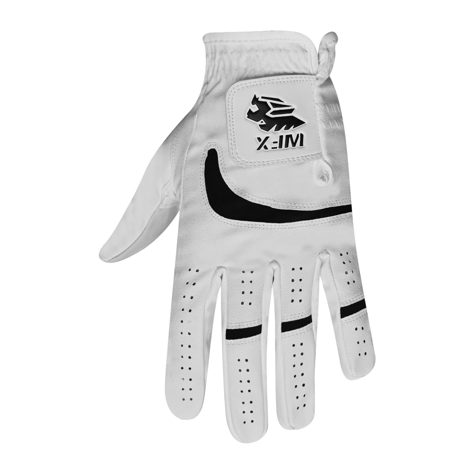 WFX Golf Glove for Golfers, Left Hand Right Premium Quality Leather, Non-Slip Flexible & Durable Design, All Weather Golf Gloves for Men and Women (Medium, Left)