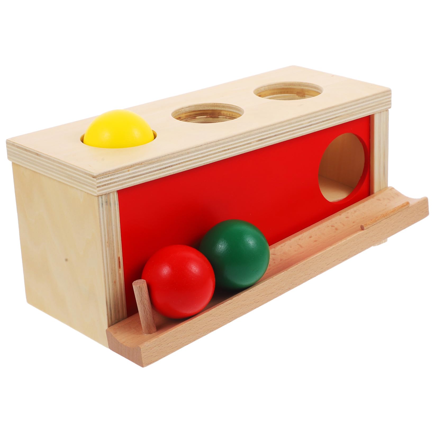 Hohopeti Giocattolo Montessori per Mesi e Anno Tavolo Pressa Palle in Legno per Sviluppo Coordinazione Occhio-mano Motricità Fine e Pensiero Logico Gioco Educativo per Prima Infanzia