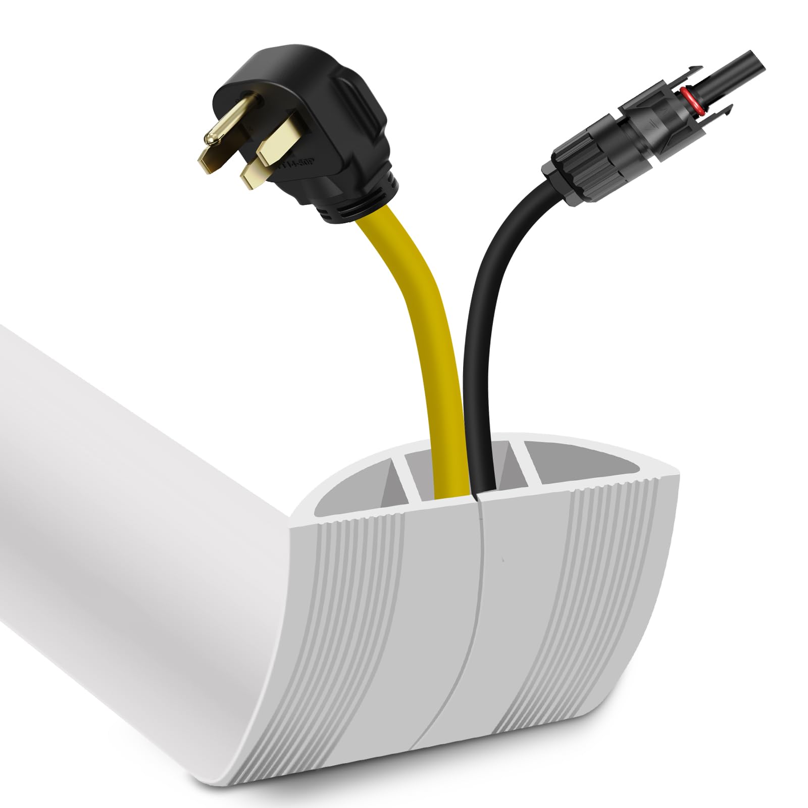 Floor Cable Cover 3 Meter Cable Covers for Wires Floor Protect Wires & Prevent Trip Hazards, Easy to Cut for Home, Office, School, Concerts, Cavity 15mm (W) x 8mm (H)