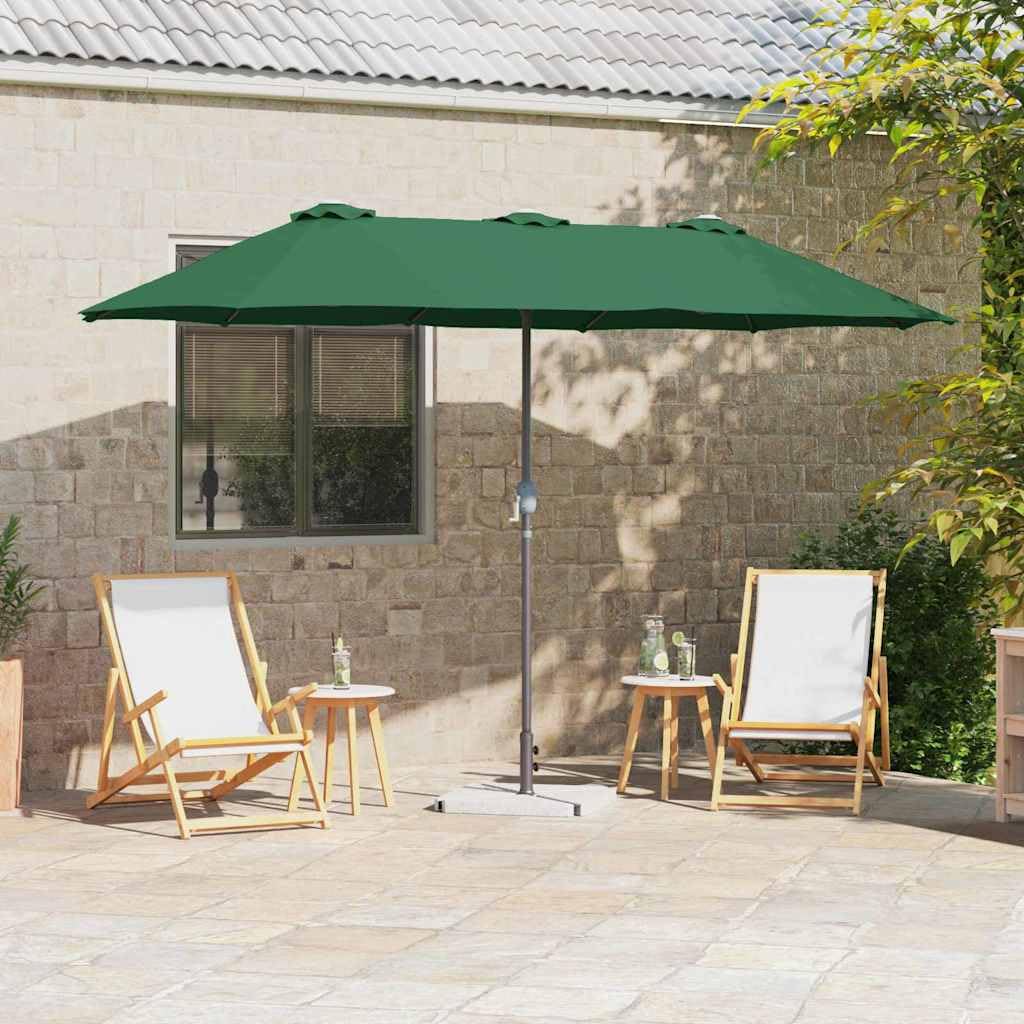 SYDE Zielony parasol ogrodowy 370 x 197 x 239 cm