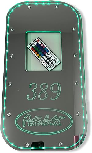 Peterbilt 389 - Placa de plástico cromado para palanca de cambios con iluminación RGB de Floridas Finest Custom, ajuste exacto, incluye accesorios