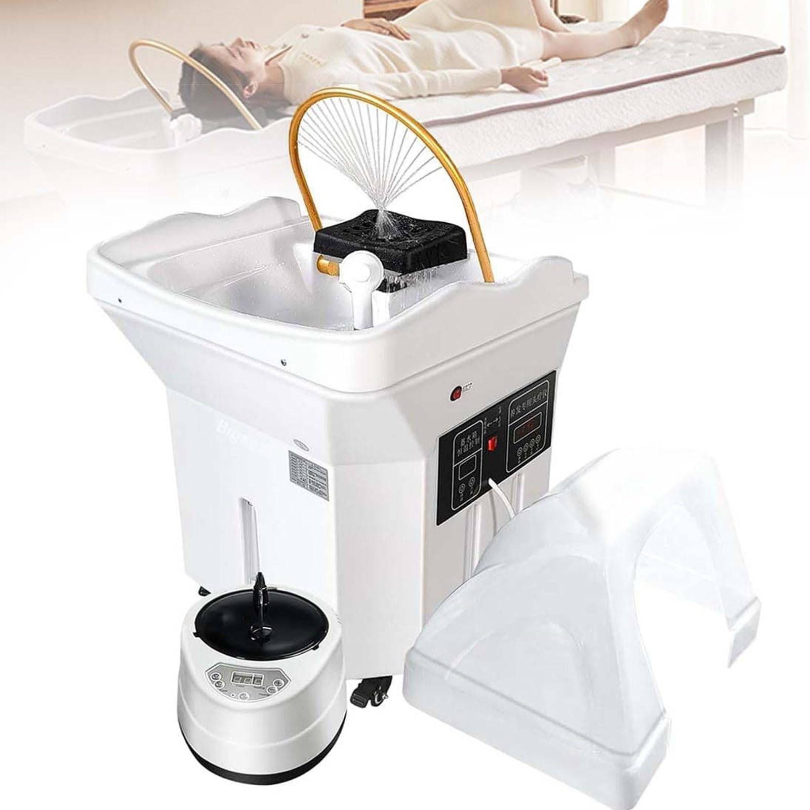 Amazon.co.jp: 水循環ヘッドスパシャンプー台、60l水タンク付き