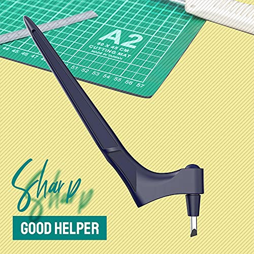 Craft Cutting Tool Pen - 360-Degree Rotating Blade Gyro-Cut Craft Knife - DIY Art Cutting Carving Crafting Rotary Cutter Knife for Hobby Scrapbooking Stencil - Thumbnail 6