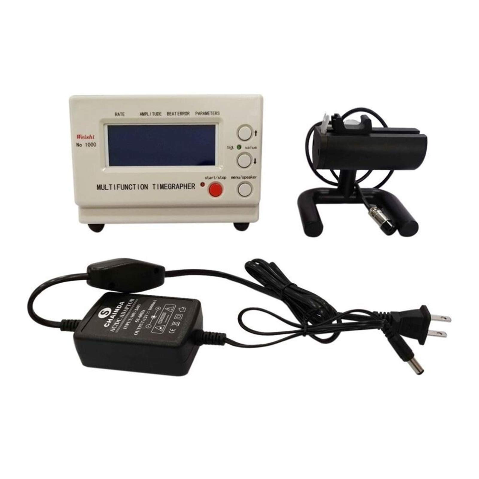 Akcesoria do zegarków Narzędzia Mechaniczny tester zegarków Pomiar czasu Timegrapher Tester urządzeń do pomiaru czasu zegarków Kalibracja Narzędzia naprawcze dla naprawców i hobbystów (kolor: wtyczk