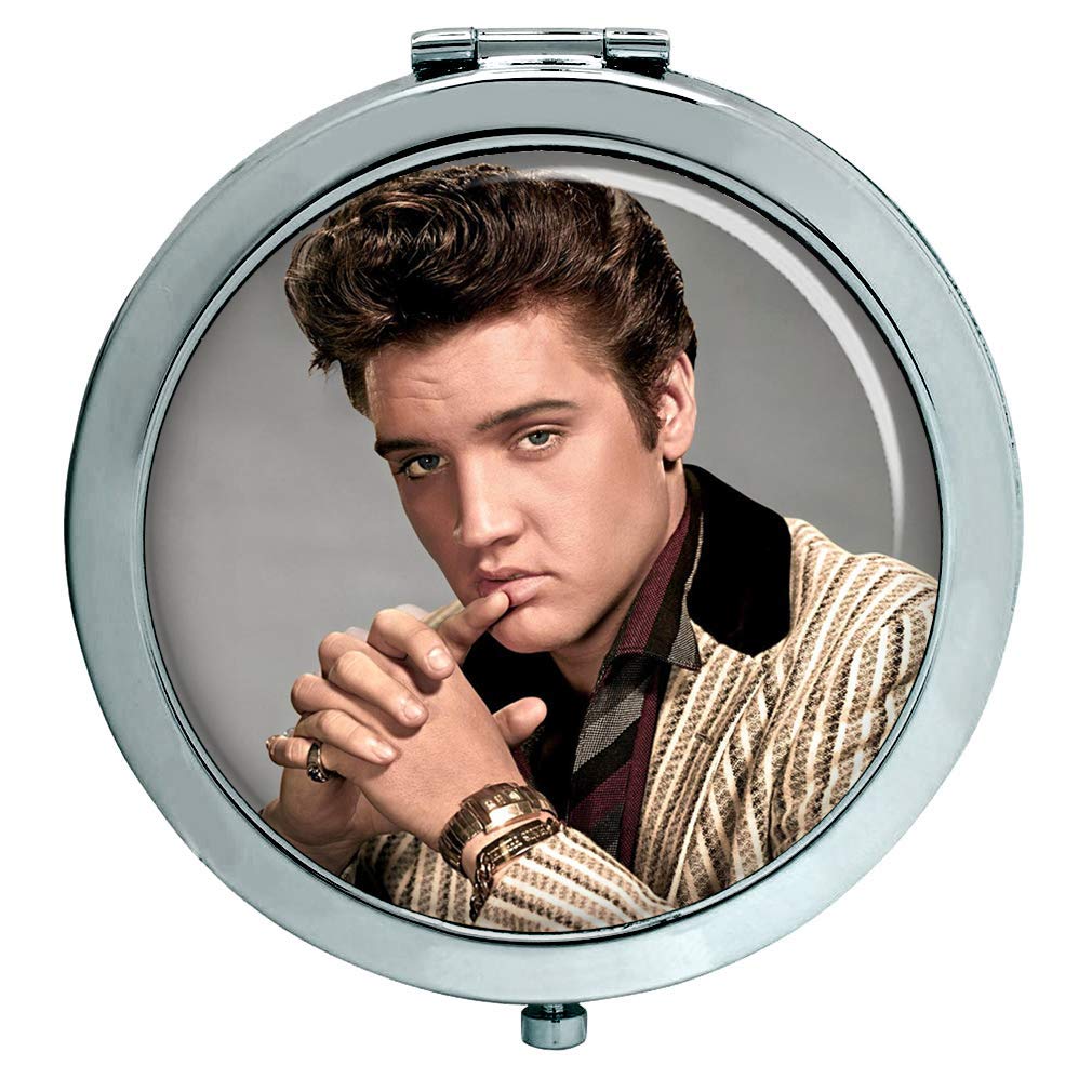 Giftshop Uk Silver Elvis Aaron Presley Compact Mirror