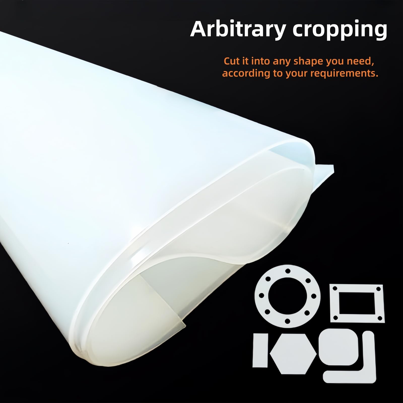 1 Fogli di Silicone Traslucido 500x500mm Piastrine in Gomma Siliconica Flessibili e Resistenti al Calore Antiscivolo per Sigillatura Ammortizzazione Fai-da-Te e Industriale,6mm