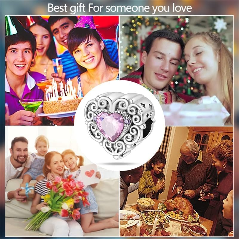 CYCUFF 925 Sterling Silver Charms Suitable for Bracelets Charms Beads, Charm Necklaces Jewellery Gift for Women Family Friends - Image 6