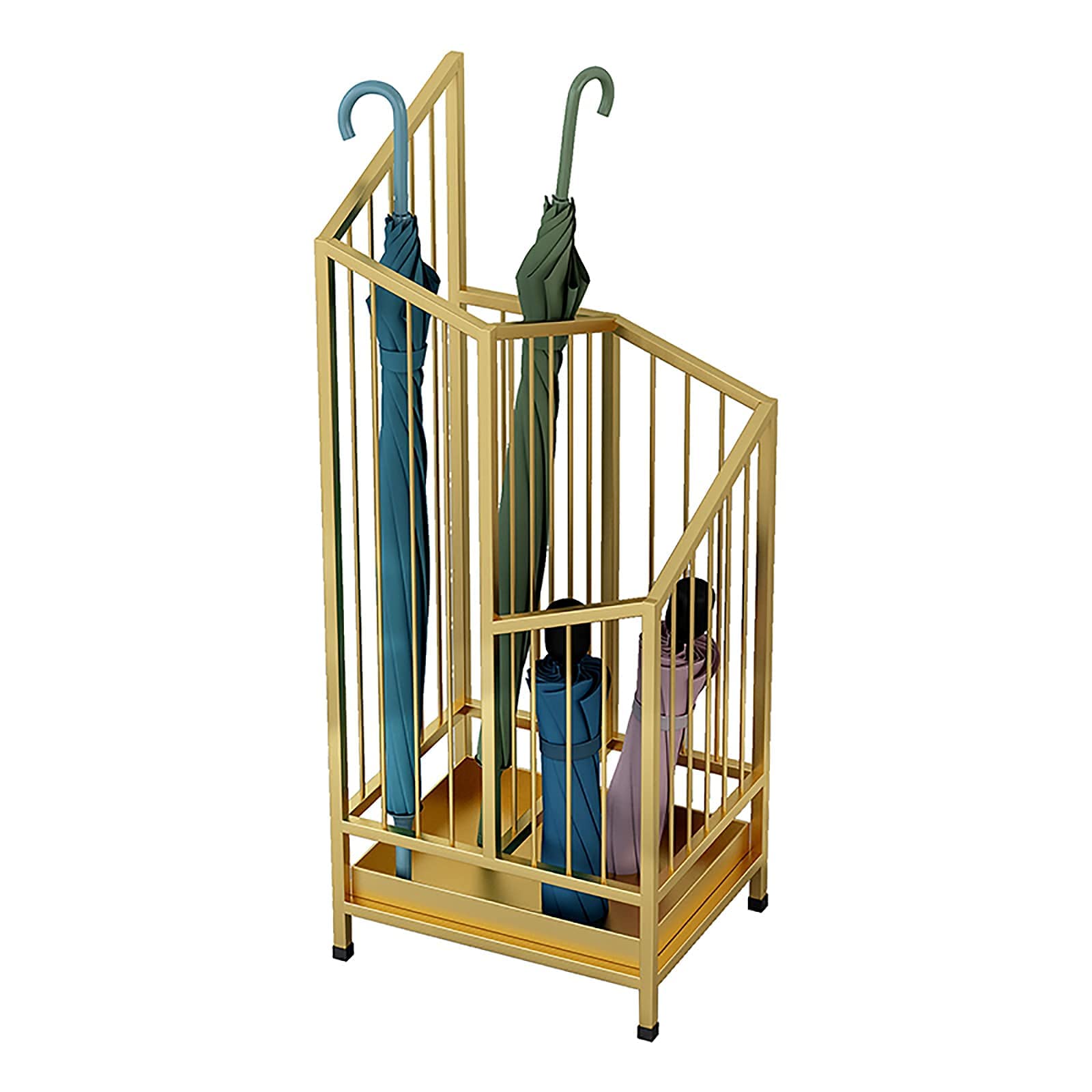 Porte-parapluie moderne 25x20x62cm avec bac d'égouttement pour entrée