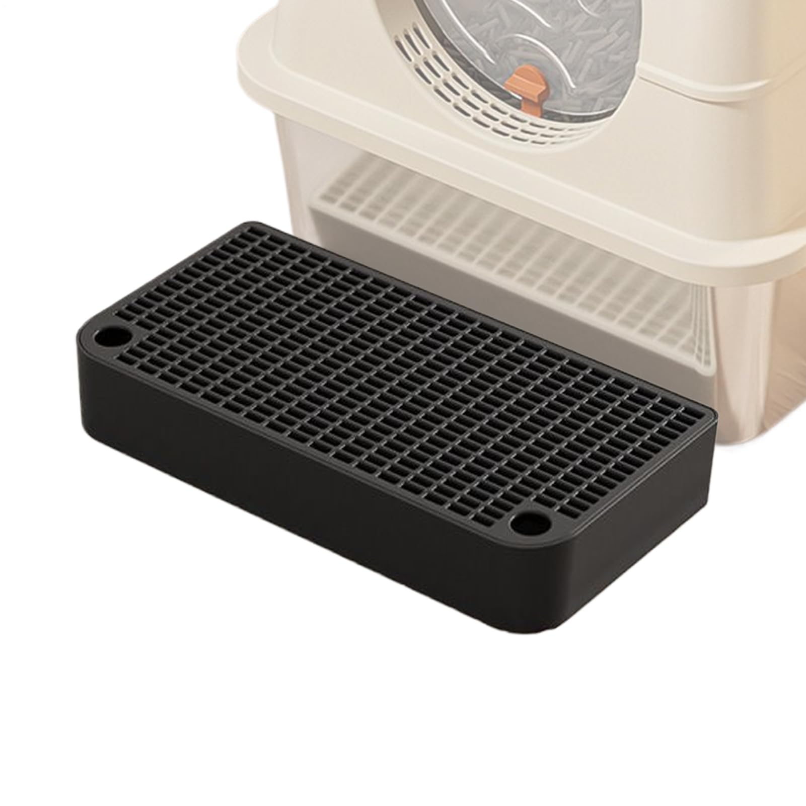 Cat Litter Box Step, Cats Ramp For Litter Box, Double Layered Footboard, Home Kitten Toilet Ramp Pedal, With Filter Function, Waterproof, For Pet, Bunny, Animals