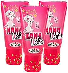 3 Gel Lubrificante Feminino Excitante Xana Loka +