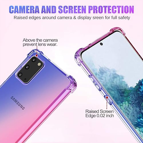 Miniatura 2 de Funda para Samsung S20, Galaxy S20 5G Linda, Gradient Delgada Antiarañazos Suave Claro TPU Funda a prueba de golpes para Samsung Galaxy S20